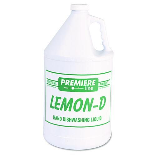 Lemon-D Dishwashing Liquid, Lemon, 1gal, Bottle, 4/Carton