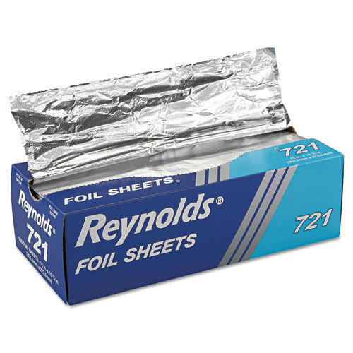 Interfolded Aluminum Foil Sheets, 12 x 10 3/4, Silver, 500/Box, 6 Boxes/Carton