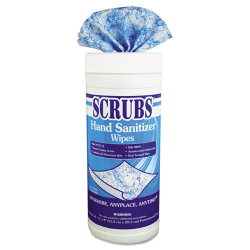 Hand Sanitizer Wipes, 6 x 8, 50/Canister