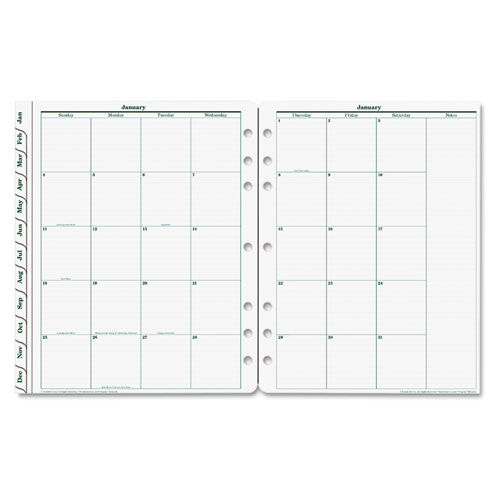 Original Dated Monthly Planner Refill, January-December, 8 1/2 x 11, 2019