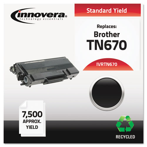Remanufactured Black High-Yield Toner, Replacement for TN670, 7,500 Page-Yield Remanufactured Black High-Yield Toner, Replacement for TN670, 7,500 Page-Yield