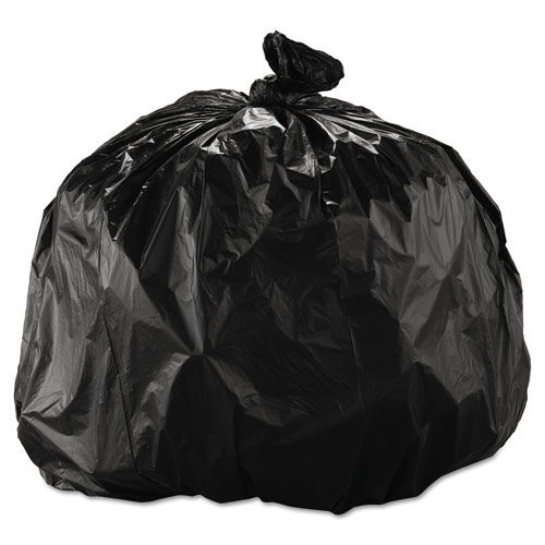 High-Density Can Liner, 33 x 40, 33-gal, 22 Micron, Black, 25/Roll
