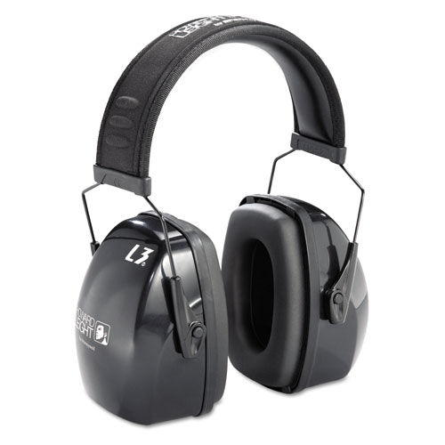 Leightning L3 Noise-Blocking Earmuffs, 30NRR, Black/Gray