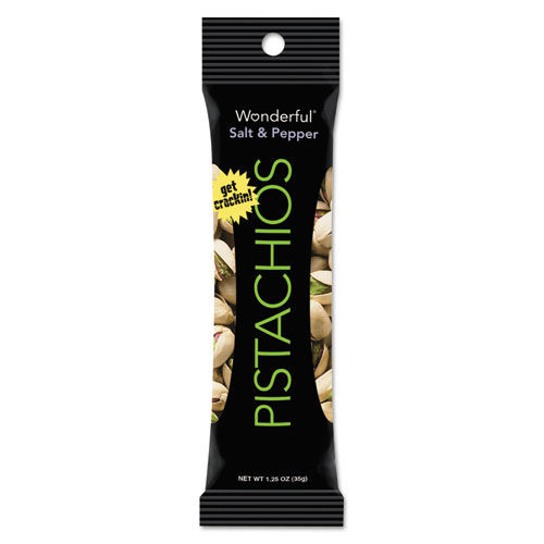 Wonderful Pistachios, Dry Roasted & Salted, 5 oz, 8/Box