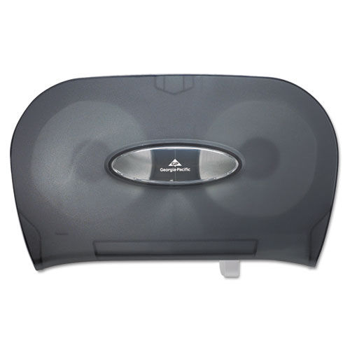 Two-Roll Bathroom Tissue Dispenser, 13 9/16 x 5 3/4 x 8 5/8, Smoke