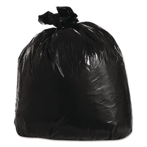 Low-Density Can Liners, 33gal, 23w x 10d x 39h, 1.3 mil, Black, 100/Carton
