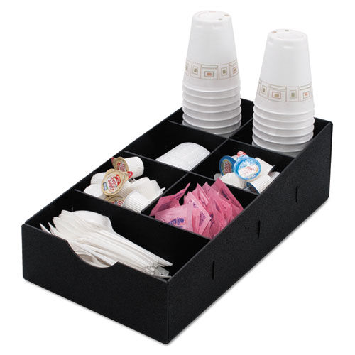 Condiment Caddy, 8 3/4w x 16d x 5 1/4h, Black