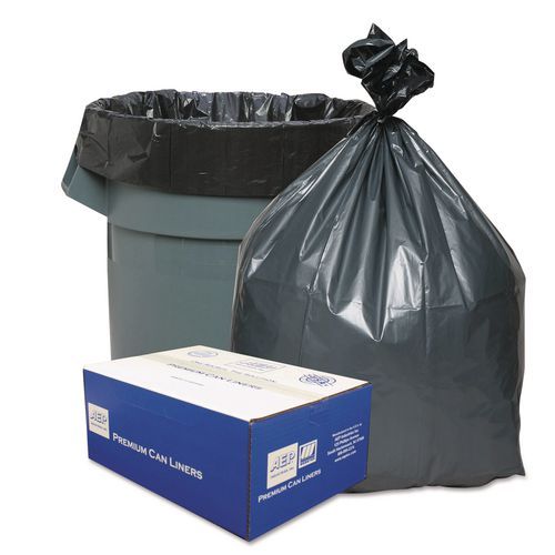Can Liner, Super Hexene Resin 40-45gal, 1.55 Mil, 39 x 46, 50/Carton