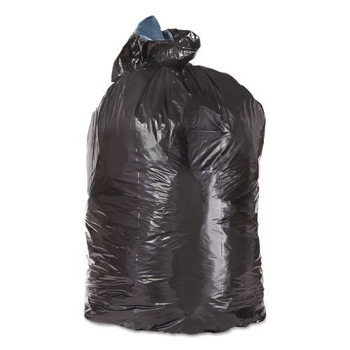 Low-Density Can Liners, 33gal, 23w x 10d x 39h, 1.60 mil, Black, 100/Carton