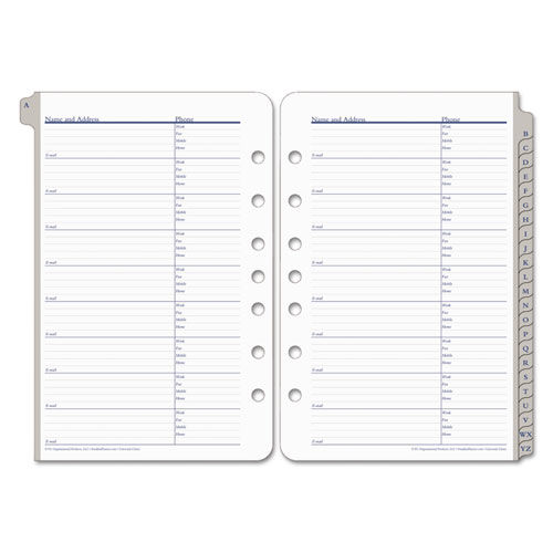 A-Z Tabbed Address/Phone Pages, 5 1/2 x 8 1/2