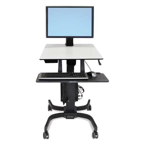 WorkFit-C Sit-Stand Workstation, Single HD, 36 1/2 x 32 1/4 x 44 1/2, Black