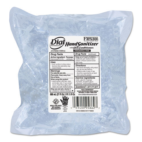 Antibacterial Gel Hand Sanitizer with Moisturizers, 800mL Refill, 12/Carton