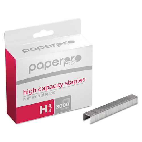High-Capacity Staples, 3/8" Leg Length, 3000/Box