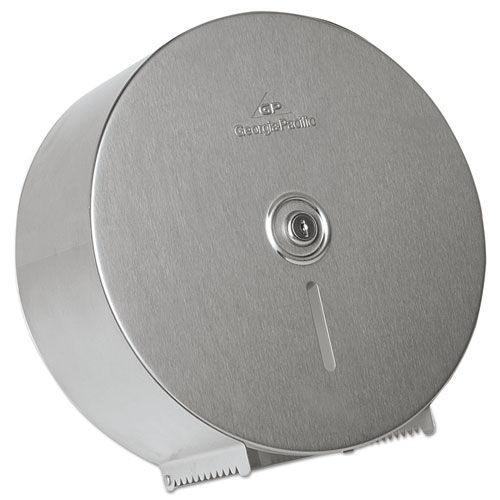 Stainless Steel Jumbo Roll Tissue Dispenser, 14 1/4" Diameter, 4.44"D