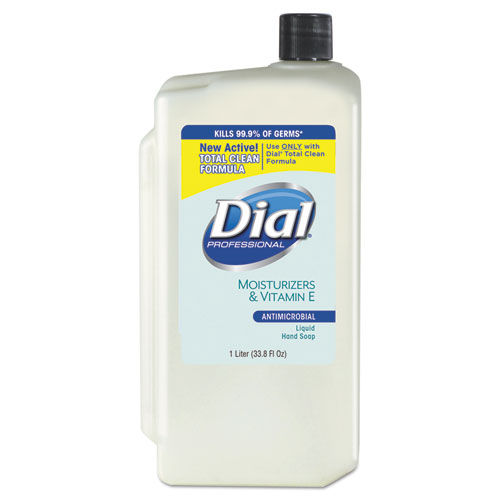 Antimicrobial Soap with Moisturizers, 1-Liter Refill, 8/CT