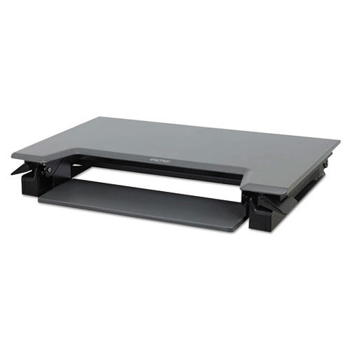 WorkFit-T Desktop Sit-Stand Workstation, 35 x 22 x 20, Black