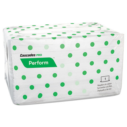 Perform Interfold Napkins, 1-Ply, 6 1/2 x 4 1/4, White, 188/PK, 6016/Carton