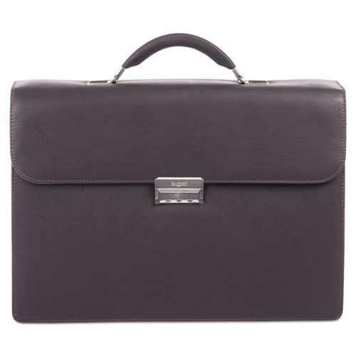 Sartoria Medium Briefcase, 16.5" x 5" x 12", Leather, Brown