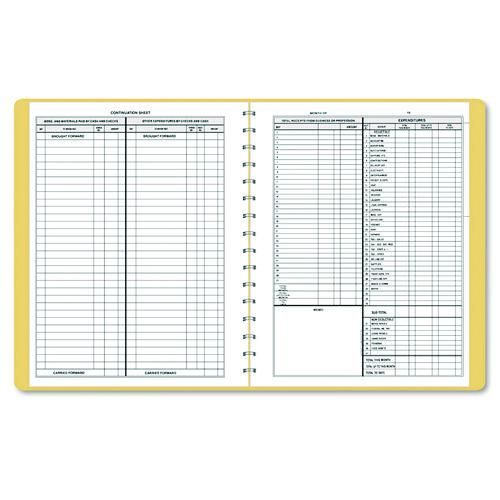 Simplified Monthly Bookkeeping Record, Tan Vinyl Cover, 128 Pages, 8 1/2 x 11