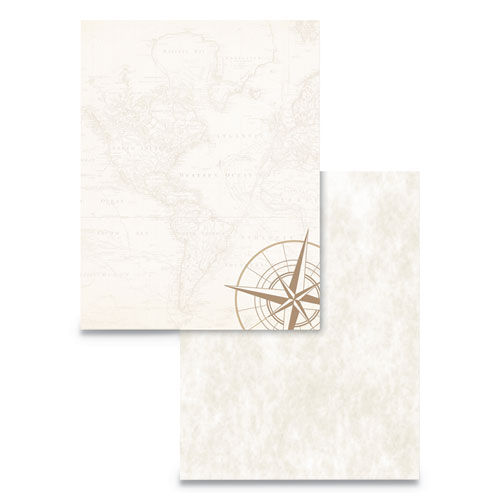 Pre-Printed Paper, 24 lb, 8 1/2 x 11, Tan, 50 Sheets/RM