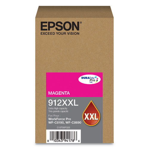 T912XXL320 (912XXL) DURABrite Pro Extra High-Yield Ink, 8000 Page-Yield, Magenta T912XXL320 (912XXL) DURABrite Pro Extra High-Yield Ink, 8000 Page-Yield, Magenta