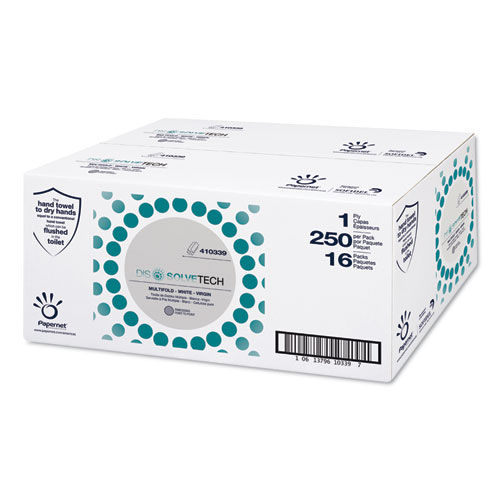 DissovleTech Paper Towel, 9 1/2" x 9 1/4", White, 16 Packs/Carton