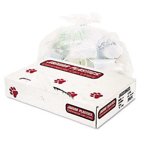 Industrial Drum Liners, Rolls, 1.8mil, 38 x 63, Clear, 75 Bags/Roll, 1 Rolls/CT