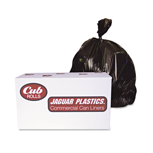 Industrial Drum Liners, Rolls, 2.7mil, 38 x 63, Black, 50 Bags/Roll, 1 Rolls/CT