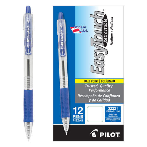 retractable blue ink pens