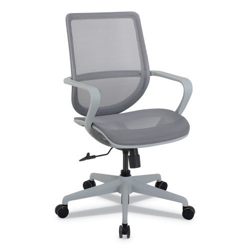 kathy ireland by Alera Macklin Series Mid-Back All-Mesh Chair, Silver