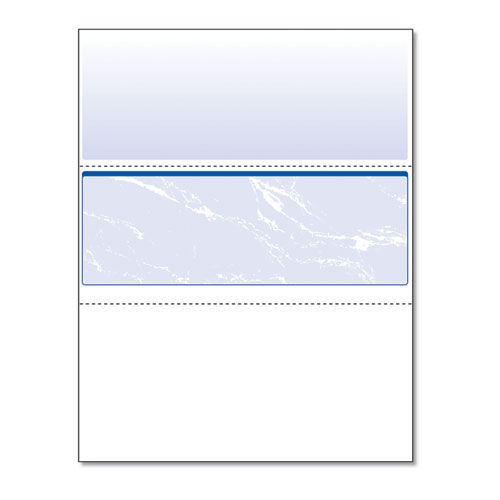 Standard Security Check, Blue Marble Middle, 11 Features, 8 1/2 x 11, 500/RM