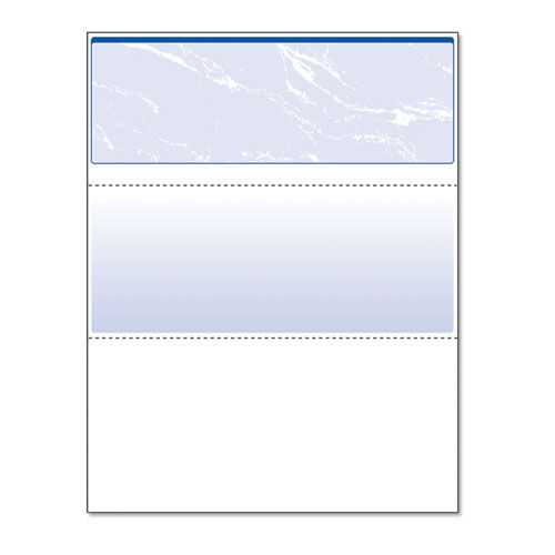 Standard Security Check, Blue Marble Top, 11 Features, 8 1/2 x 11, 500/RM