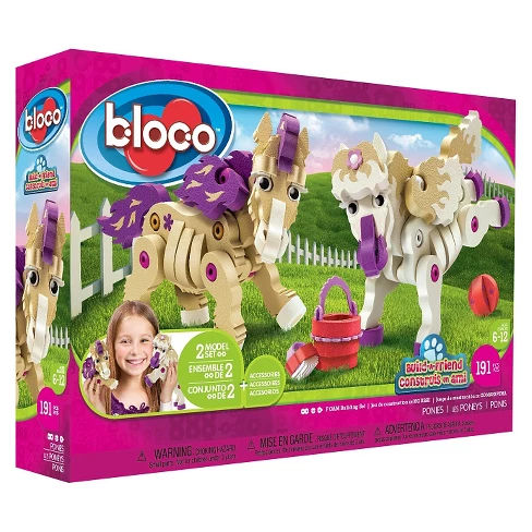 Bloco Toys Build-a-Friend Ponies Foam Construction Set
