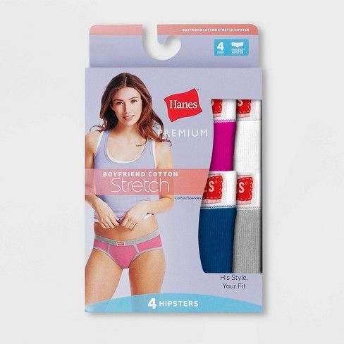 Buy Hanes Premium Women's 4pk Boyfriend Underwear with Comfortsoft  Waistband Hipster Briefs Online at desertcartINDIA