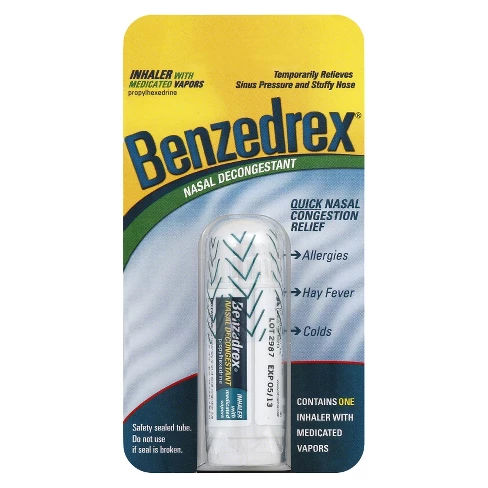 Benzedrex Nasal Decongestant Inhaler with Medicated Vapors