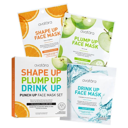 Avatara Punch Up Face Mask Set - 3ct