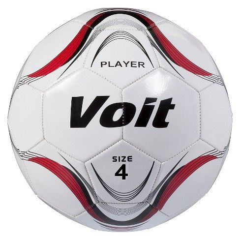 Voit Player Size 4 Deflated Soccer Ball - White/Red