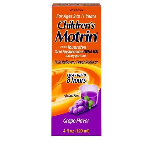 Children's Motrin Pain Reliever/Fever Reducer Liquid - Ibuprofen (NSAID) - Grape - 4 fl oz