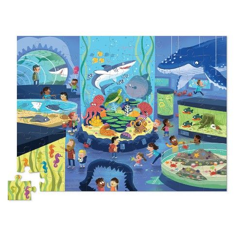 Crocodile Creek Day at the Museum Aquarium Jigsaw Puzzle - 48pc