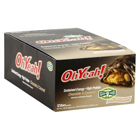 Oh Yeah Snack Protein Bar - Chocolate Caramel - 12ct