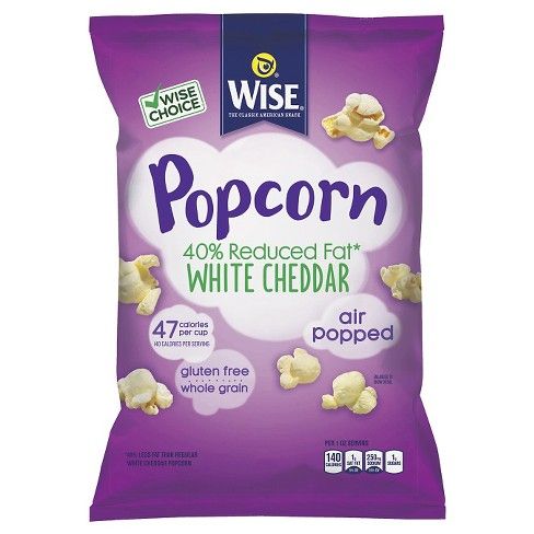 Wise 40% Reduced  White Cheddar Popcorn - 5.5oz