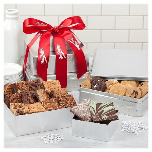 Mrs. Fields Traditional Sterling Bundle Of Treats Includes 48 Nibblers Bite-Sized Cookies-12 Brownies