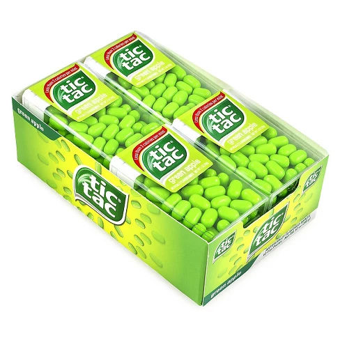 Tic Tac Green Apple Singles Mint Candies - 12ct