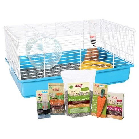 Living World Hamster Starter Kit - White - 12''x7''x18.5''