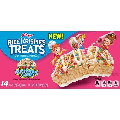 Rice Krispies Marshmallow Birthday Cake Snack Bars 14ct / .77oz