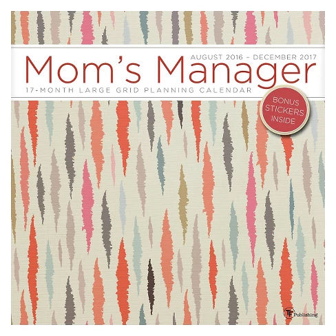TF Publishing 2017 Wall Calendar, (12" x 12") Moms Manager Mojave 17 Month