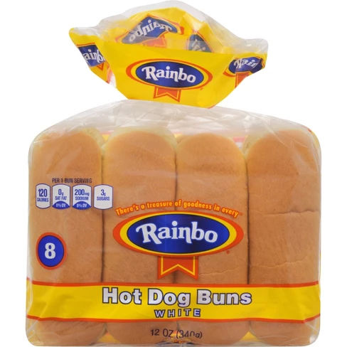 Rainbo Hot Dog Buns - 8ct/12oz
