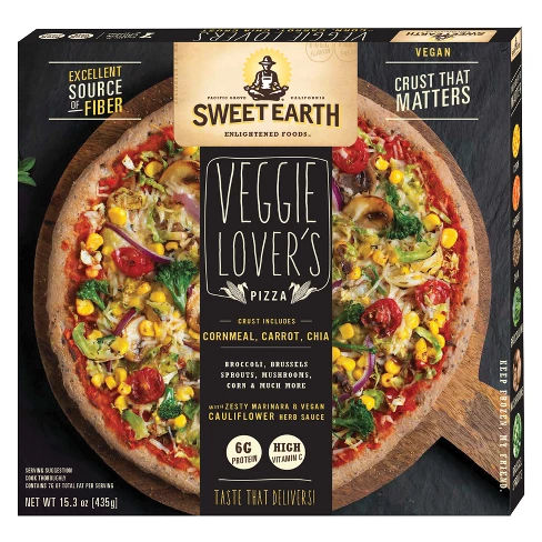 Sweet Earth Natural Veggie Lovers Frozen Pizza - 15oz