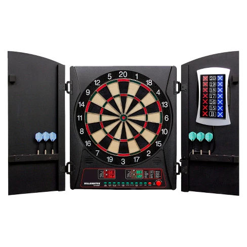 Arachnid E-Bristle Cricket Maxx 3.0 Electronic Dartboard Cabinet Set