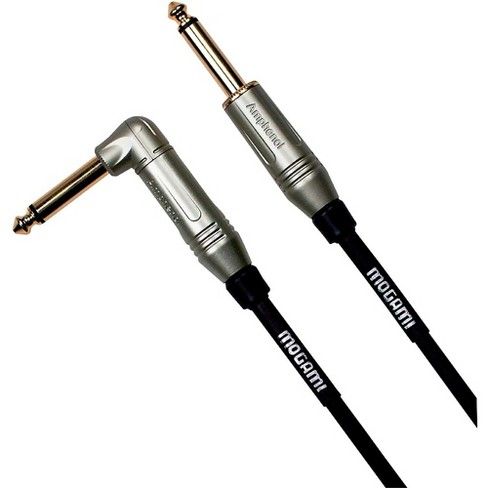 Mogami Silver Series Guitar Cable Straight to Right Angle